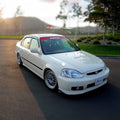 Installed View - Honda Civic EJ Sedan (1996-2000): Premium Window Visors