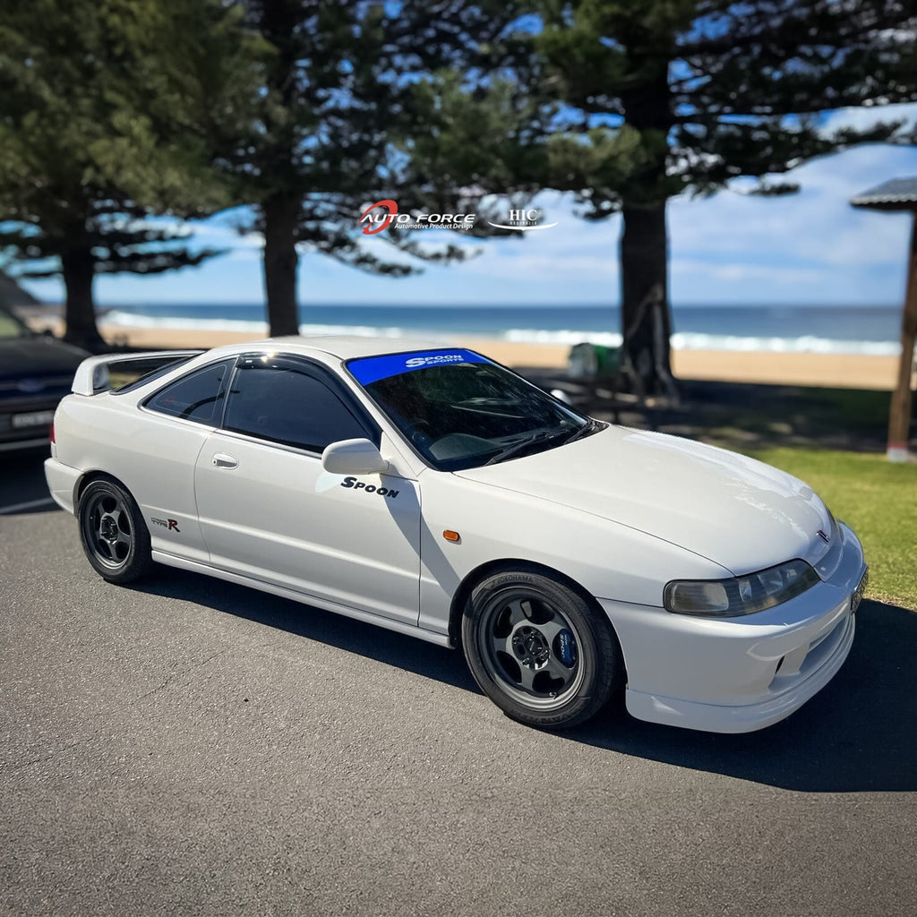 Installed View - Honda Civic EK Hatch (1997-2000): Premium Window Visors
