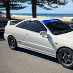 Installed View - Honda Civic EK Hatch (1997-2000): Premium Window Visors