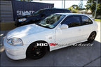 Installed View - Honda Civic EK Hatch (1997-2000): Premium Window Visors