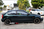 Installed View - Honda Civic EK Hatch (1997-2000): Premium Window Visors