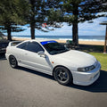 Installed View - Honda Civic EK Hatch (1997-2000): Premium Window Visors