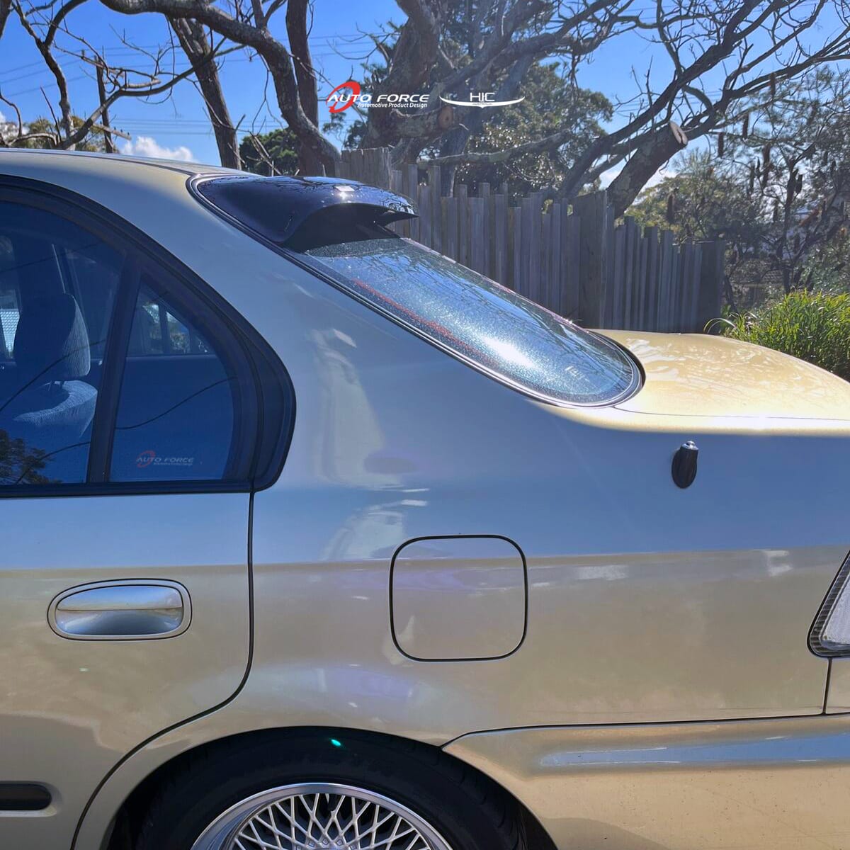 Installed View - Honda Civic EK Sedan (1996-2000): Premium Roof Spoiler