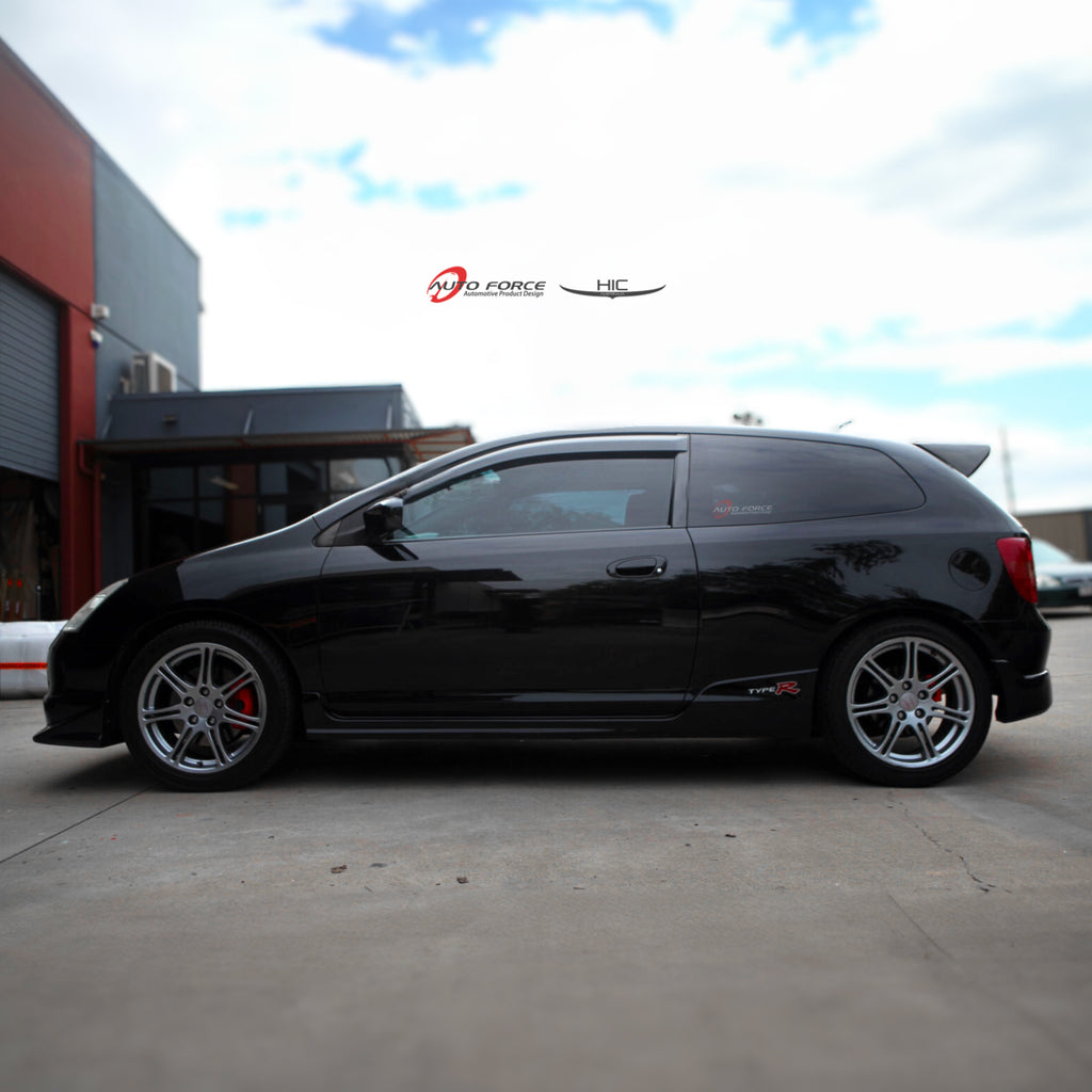 Installed View - Honda Civic EP3 (2002-2005): Premium Window Visors