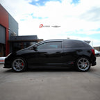 Installed View - Honda Civic EP3 (2002-2005): Premium Window Visors