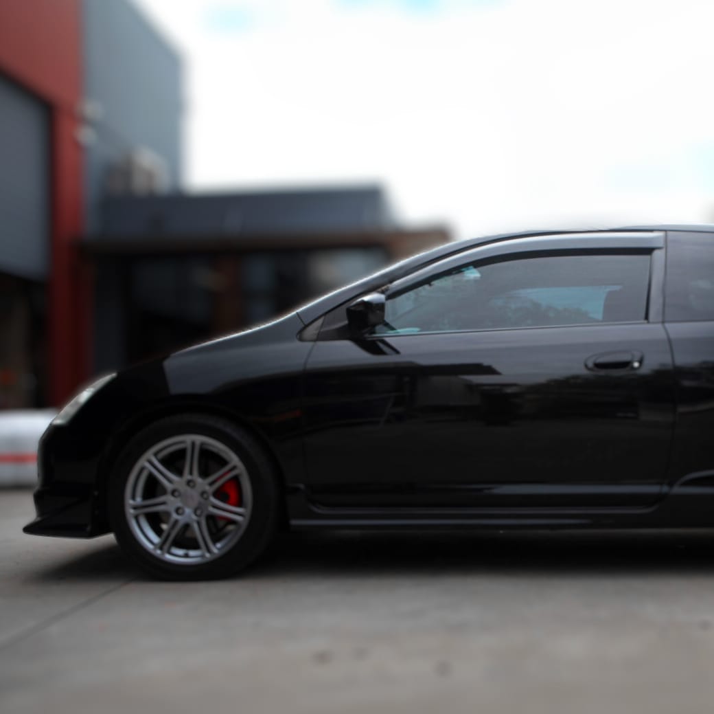 Installed View - Honda Civic EP3 (2002-2005): Premium Window Visors