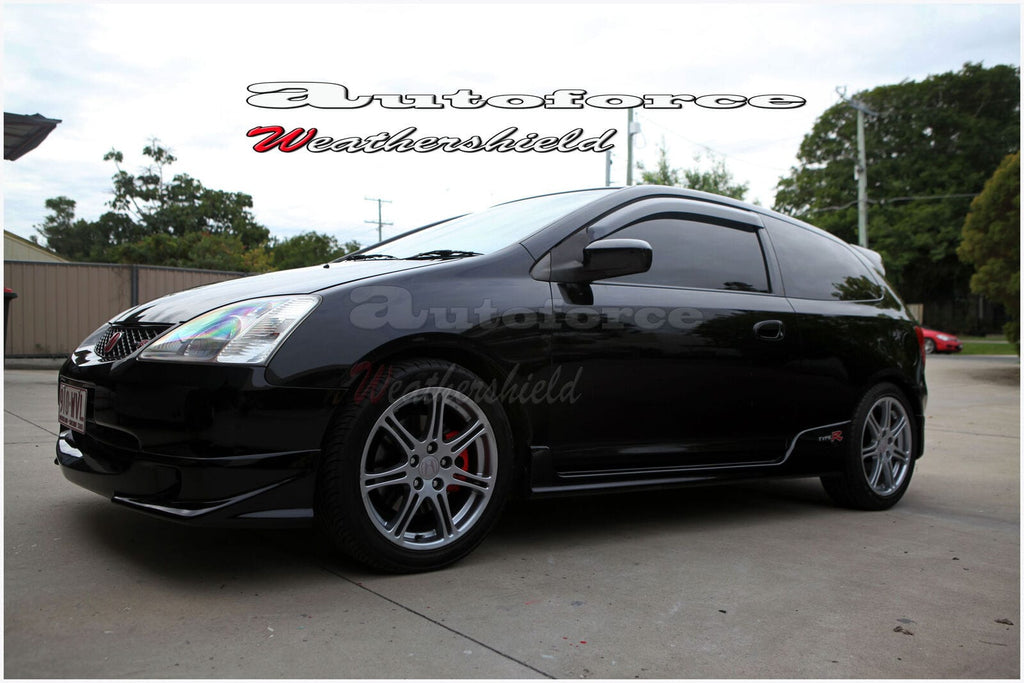 Installed View - Honda Civic EP3 (2002-2005): Premium Window Visors