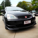 Installed View - Honda Civic EP3 Type-R Hatch (2001-2003): Mugen Style Front Bumper Lip