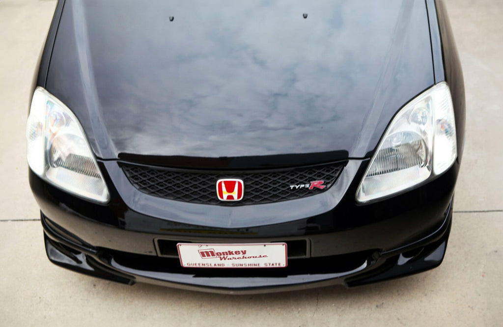 Installed View - Honda Civic EP3 Type-R Hatch (2001-2003): Mugen Style Front Bumper Lip