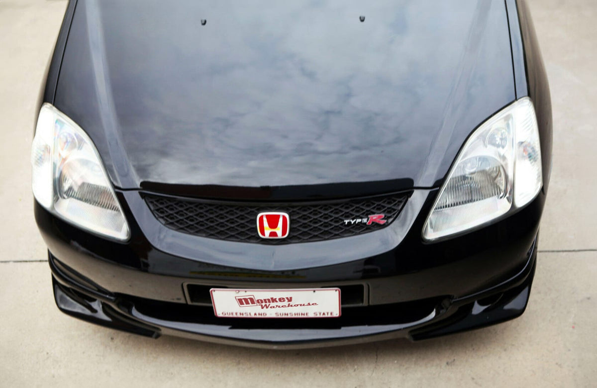 Installed View - Honda Civic EP3 Type-R Hatch (2001-2003): Mugen Style Front Bumper Lip