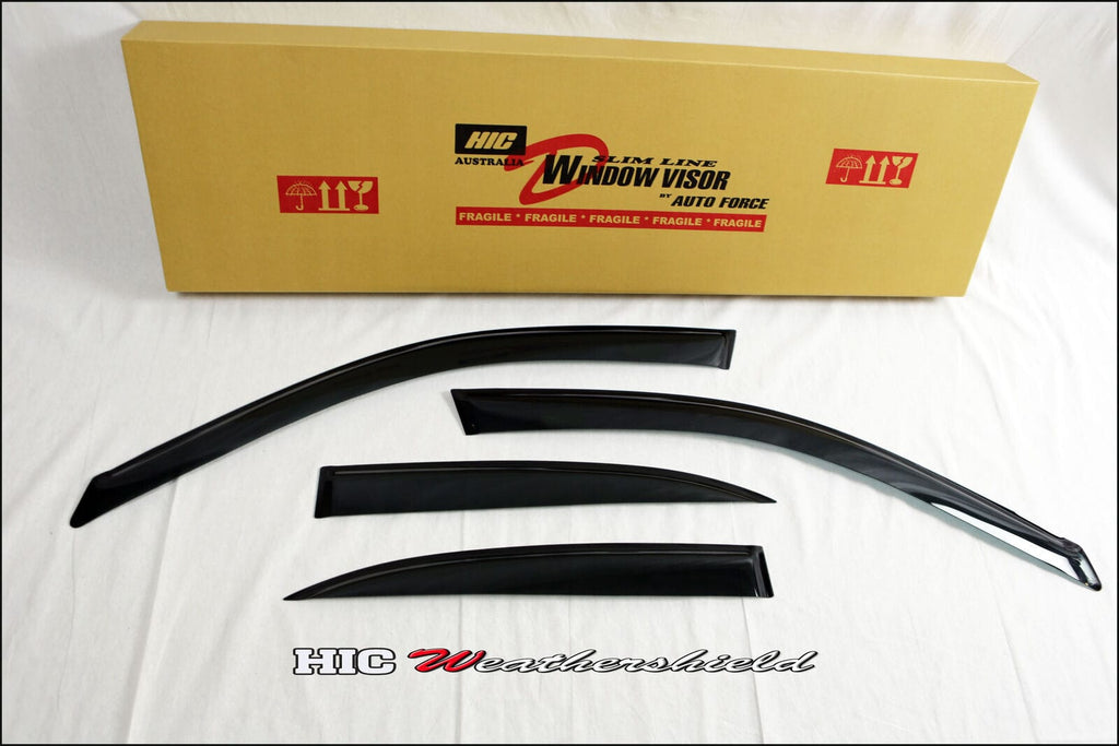 Installed View - Honda Civic ES EM Sedan (2001-2005): Premium Window Visors