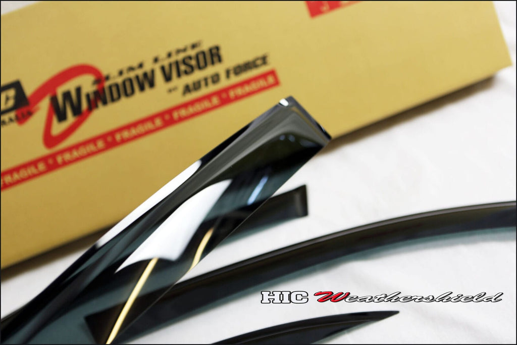 Installed View - Honda Civic ES EM Sedan (2001-2005): Premium Window Visors