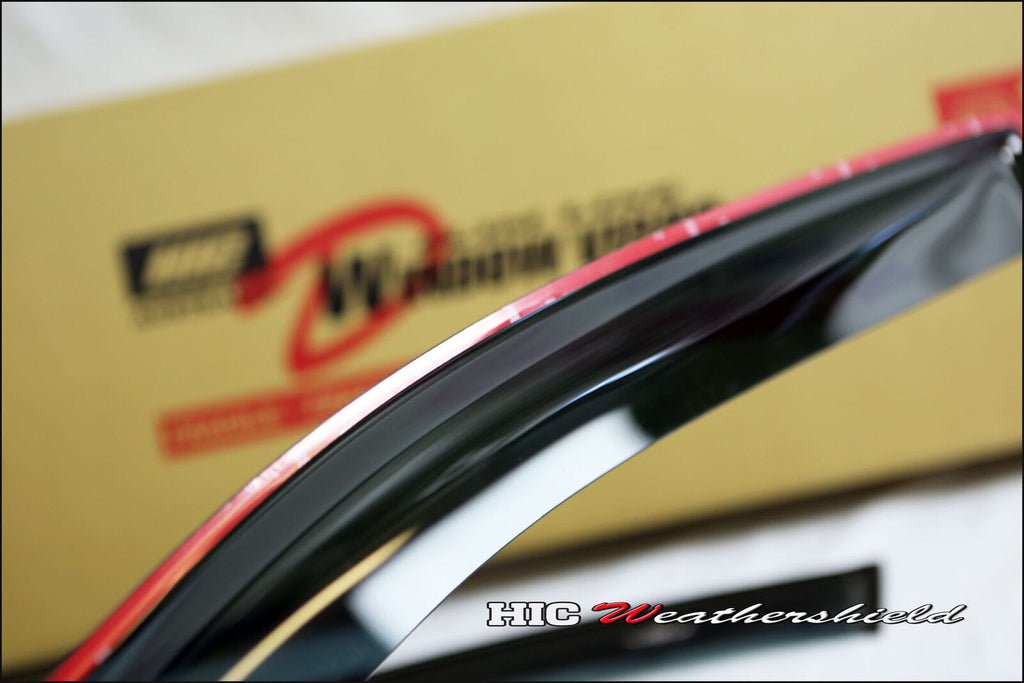 Installed View - Honda Civic ES EM Sedan (2001-2005): Premium Window Visors