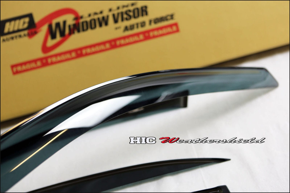 Installed View - Honda Civic ES EM Sedan (2001-2005): Premium Window Visors
