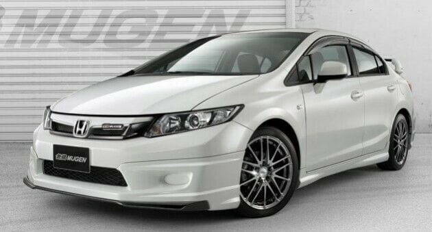 Installed View - Honda Civic FB Sedan (2012-2016): Mugen Style Window Visors