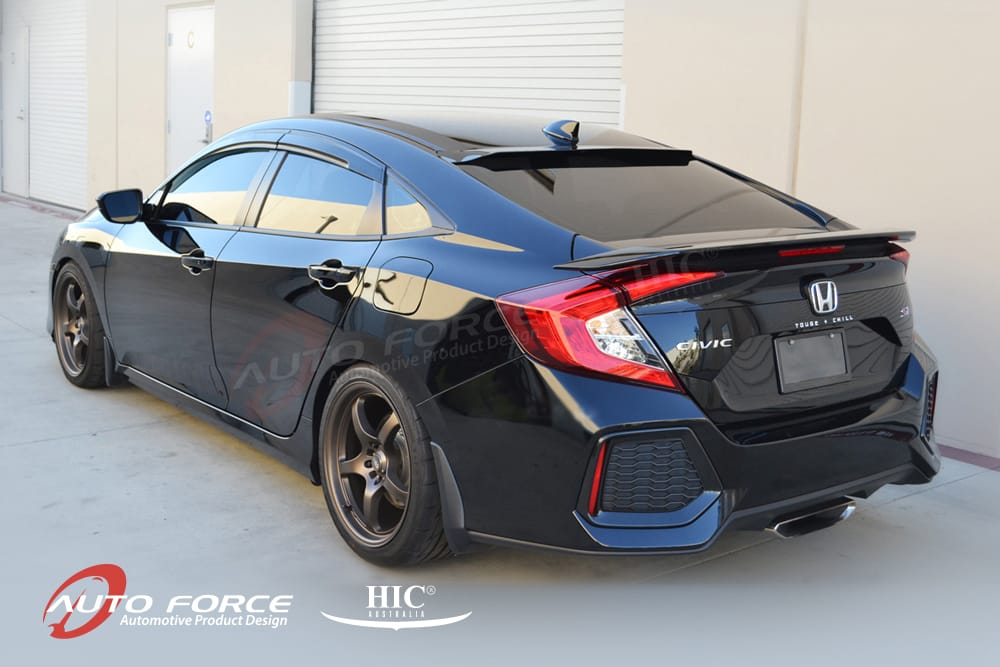Installed View - Honda Civic FC Sedan (2016-2021): Mugen Style Window Visors