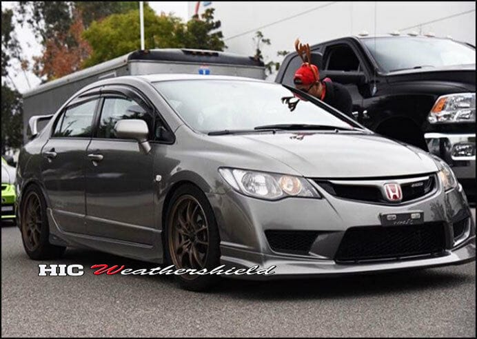 Installed View - Honda Civic FD1 Sedan (2006-2012): Mugen Style Window Visors
