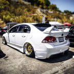 Installed View - Honda Civic FD1 Sedan (2006-2012): Mugen Style Window Visors