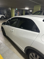 Installed View - Honda Civic FK FN Hatch (2012-2016): Premium Window Visors