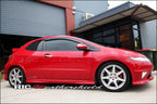 Installed View - Honda Civic FN2 Euro Hatch (2007-2011): Premium Window Visors