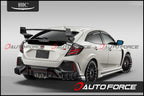 Installed View - Honda Civic Hatch FK FC (2016-2021): Mugen Style Window Visors