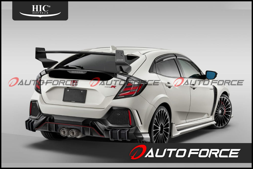 Installed View - Honda Civic Hatch FK FC (2016-2021): Mugen Style Window Visors