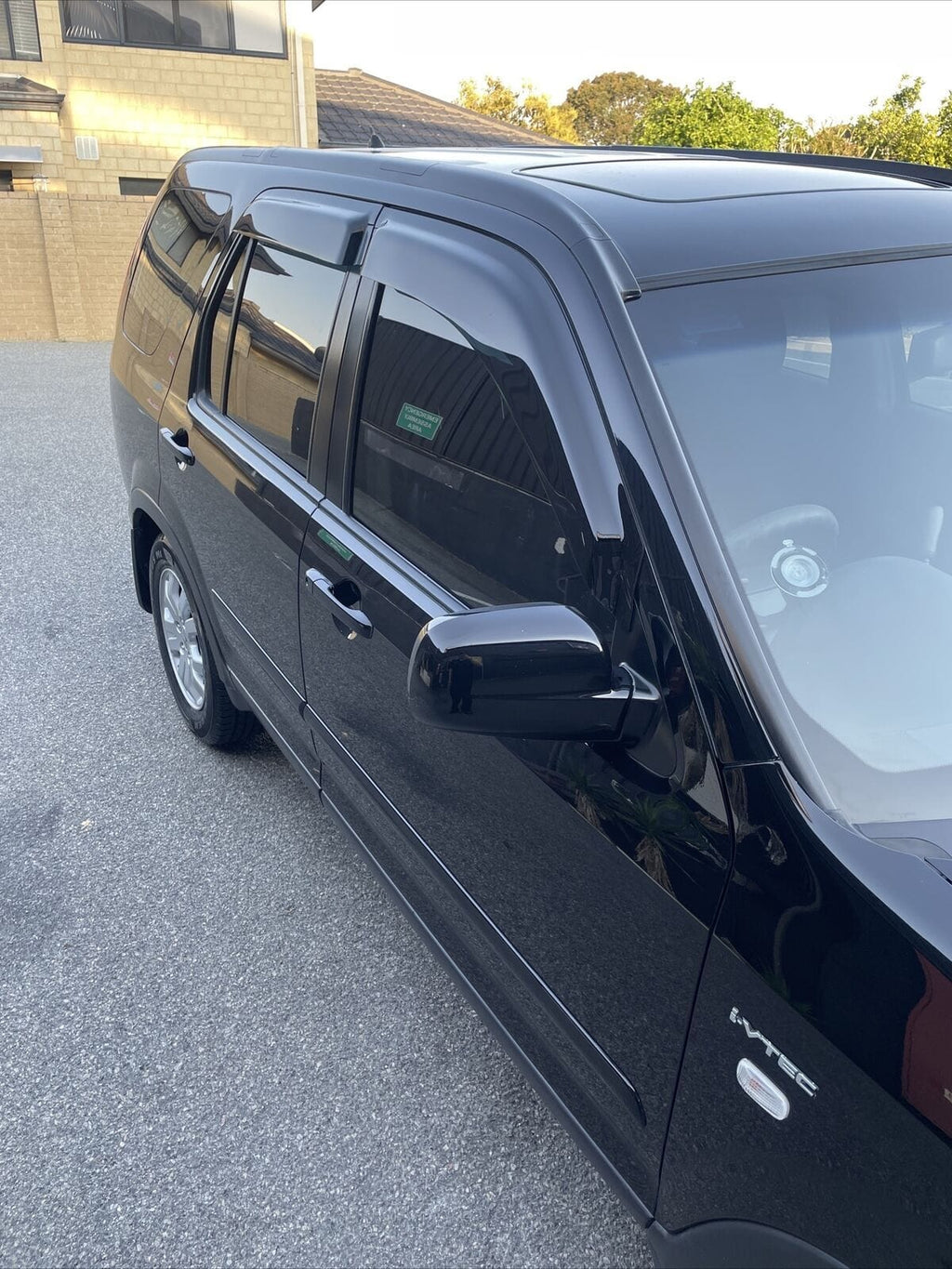 Installed View - Honda CRV RD4 RD5 RD7 (2002-2006): Premium Window Visors