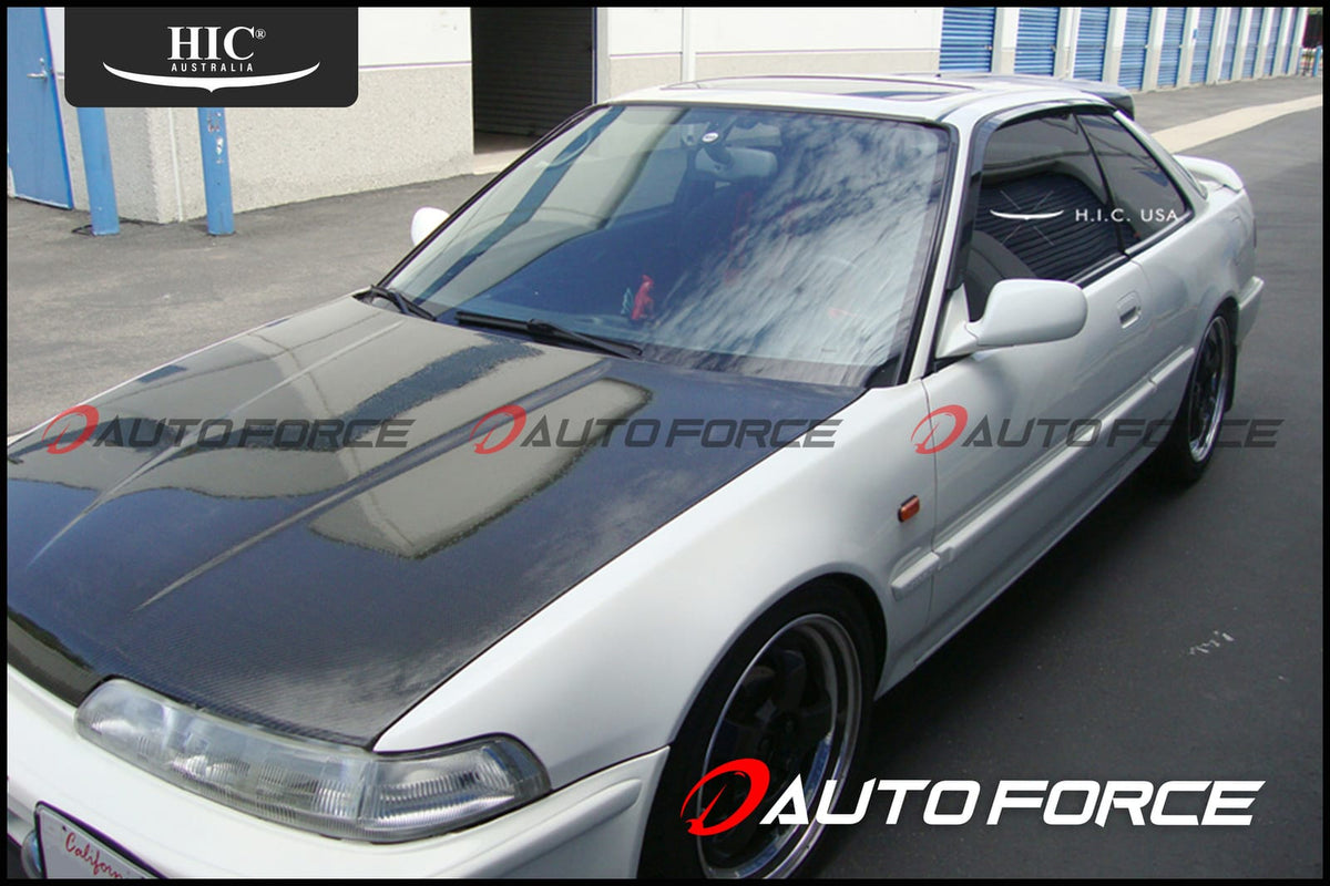 Installed View - Honda Integra DA9 Coupe (1989-1993): Premium Window Visors