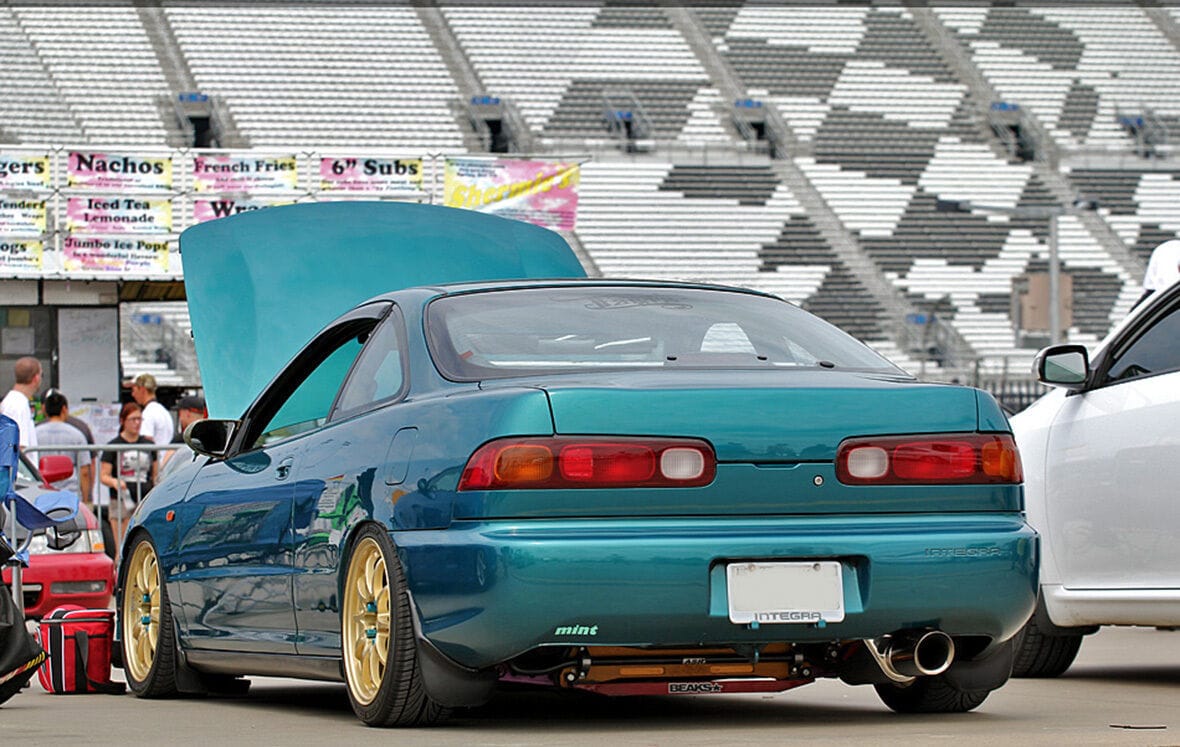 Installed View - Honda Integra DC2 (1994-2001): Premium Window Visors