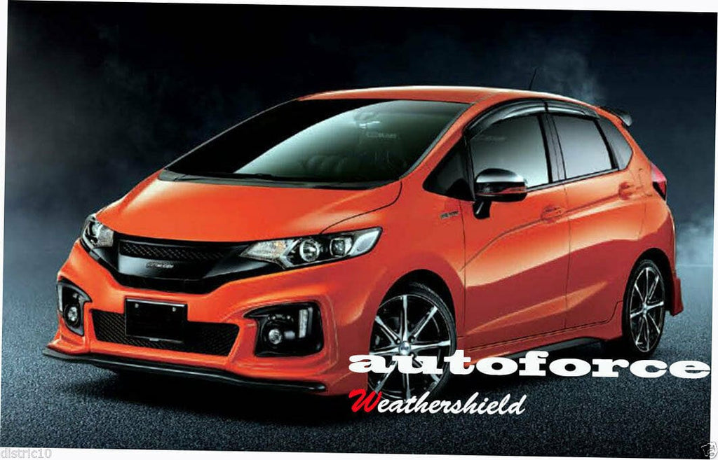 Installed View - Honda Jazz GK5 (2014-2021): Mugen Style Window Visors