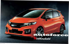 Installed View - Honda Jazz GK5 (2014-2021): Mugen Style Window Visors