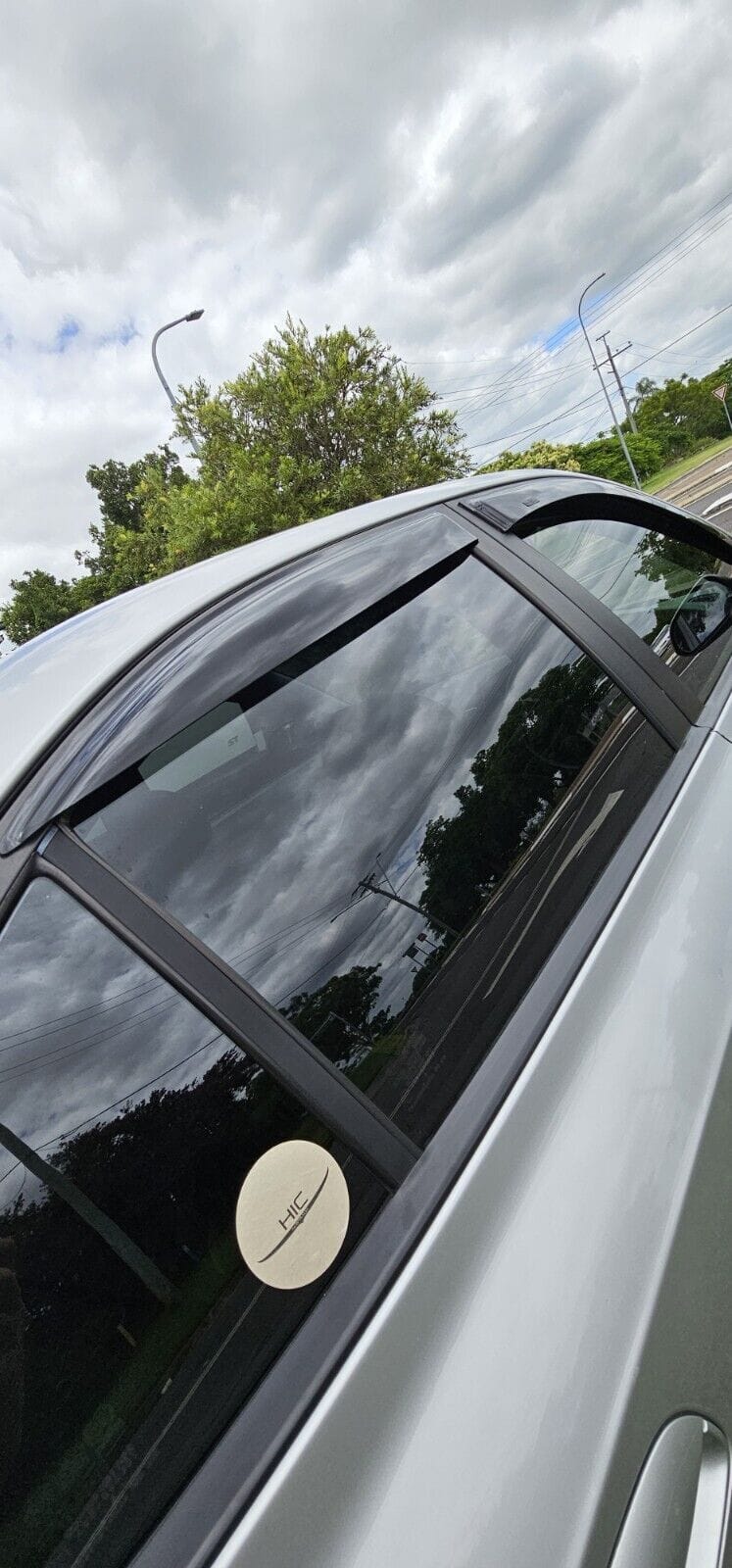 Installed View - Hyundai Elantra Sedan (2000-2006): Premium Window Visors