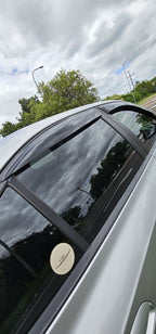 Installed View - Hyundai Elantra Sedan (2000-2006): Premium Window Visors
