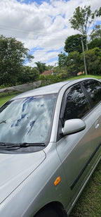 Installed View - Hyundai Elantra Sedan (2000-2006): Premium Window Visors