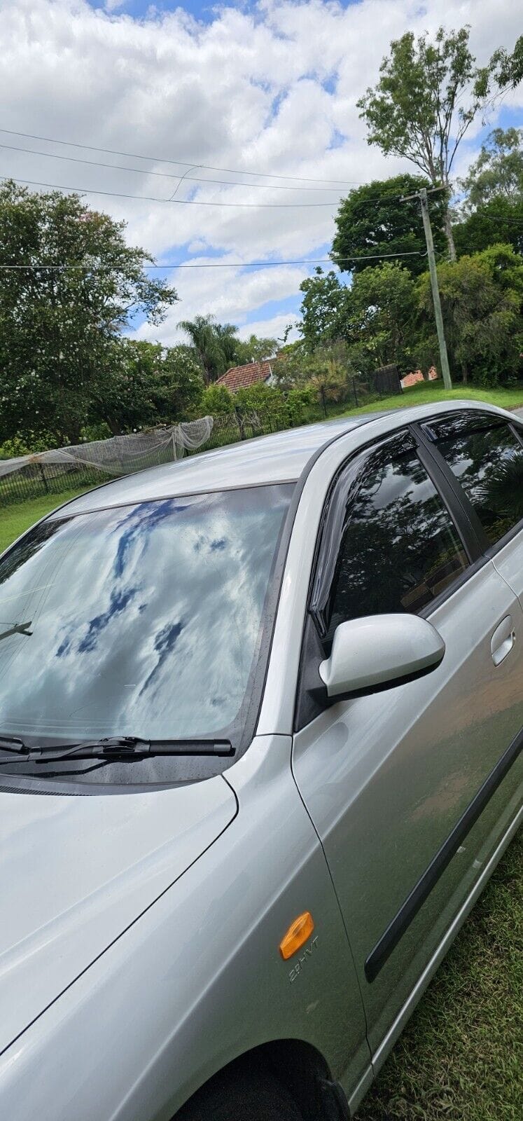 Installed View - Hyundai Elantra Sedan (2000-2006): Premium Window Visors
