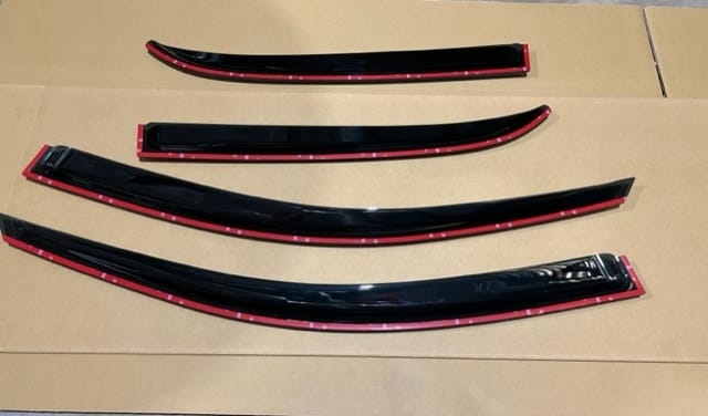 Installed View - Hyundai Elite 5 Door Hatchback (2015-On): Premium Window Visors