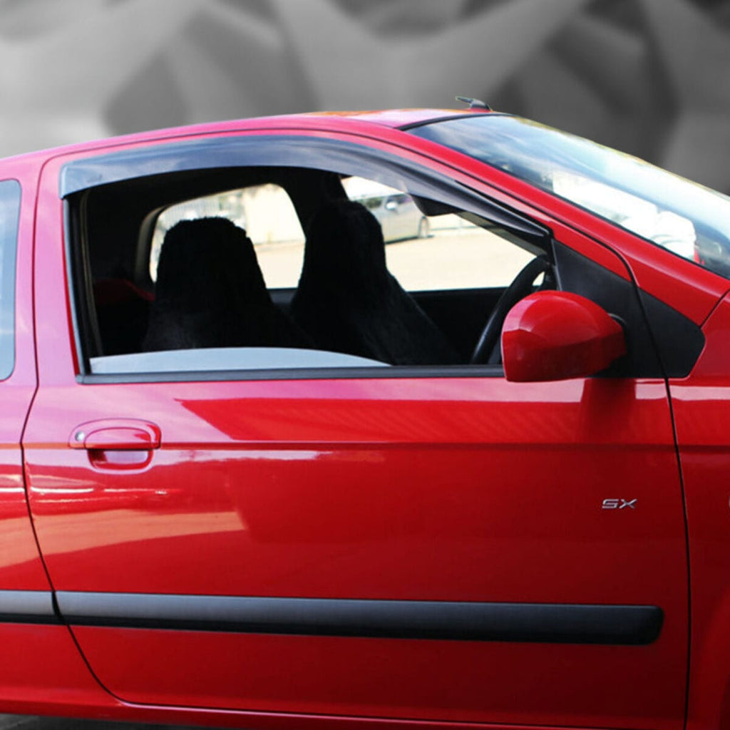 Installed View - Hyundai Getz 3 Door Hatch (2002-2011): Premium Window Visors (Front Only)
