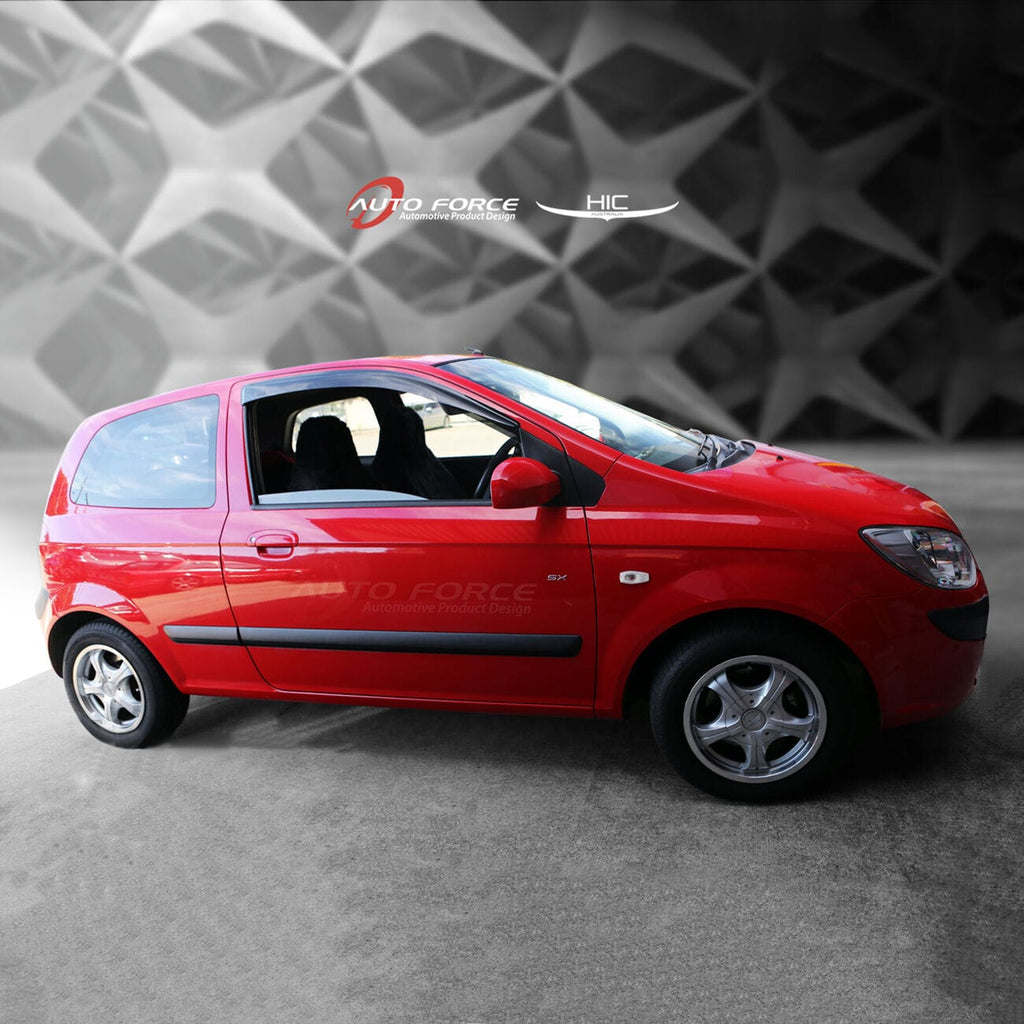 Installed View - Hyundai Getz 3 Door Hatch (2002-2011): Premium Window Visors (Front Only)