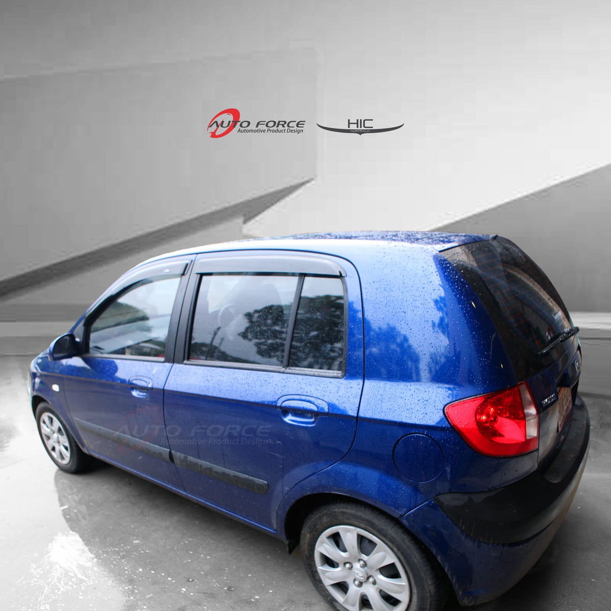 Installed View - Hyundai Getz Hatch (2002-2011): Premium Window Visors