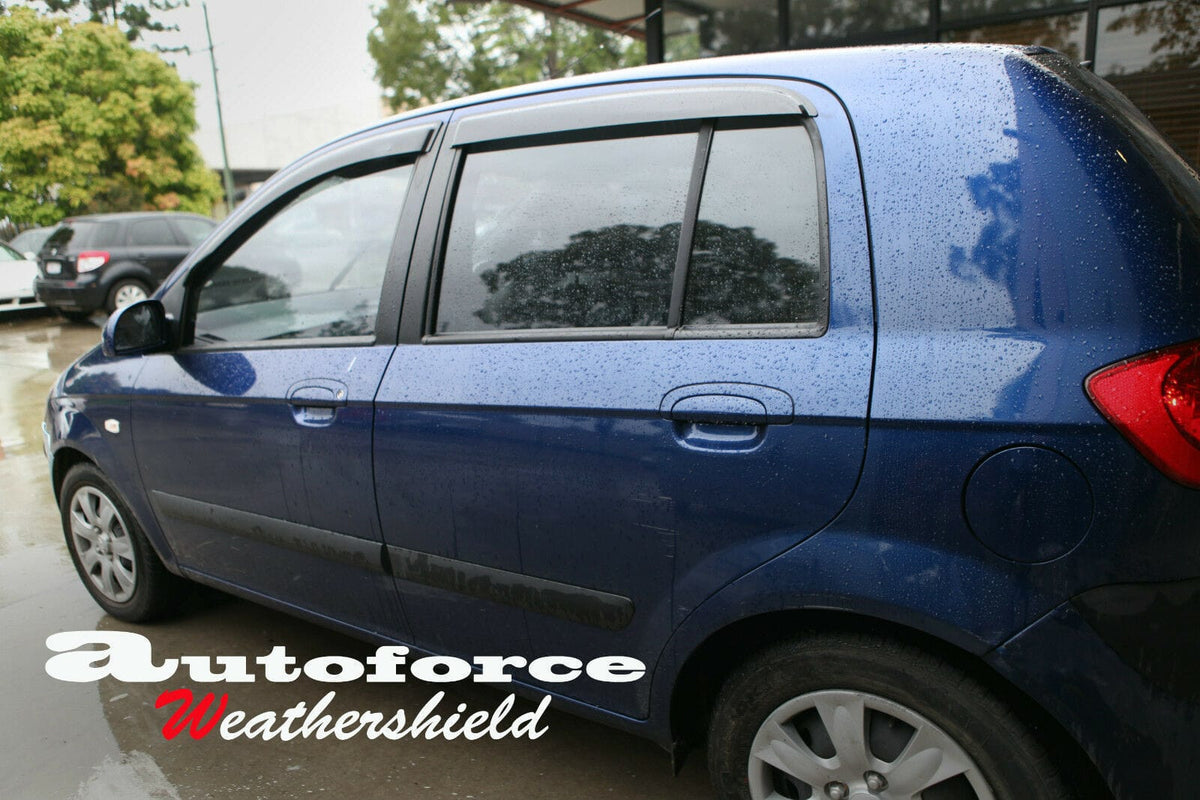 Installed View - Hyundai Getz Hatch (2002-2011): Premium Window Visors