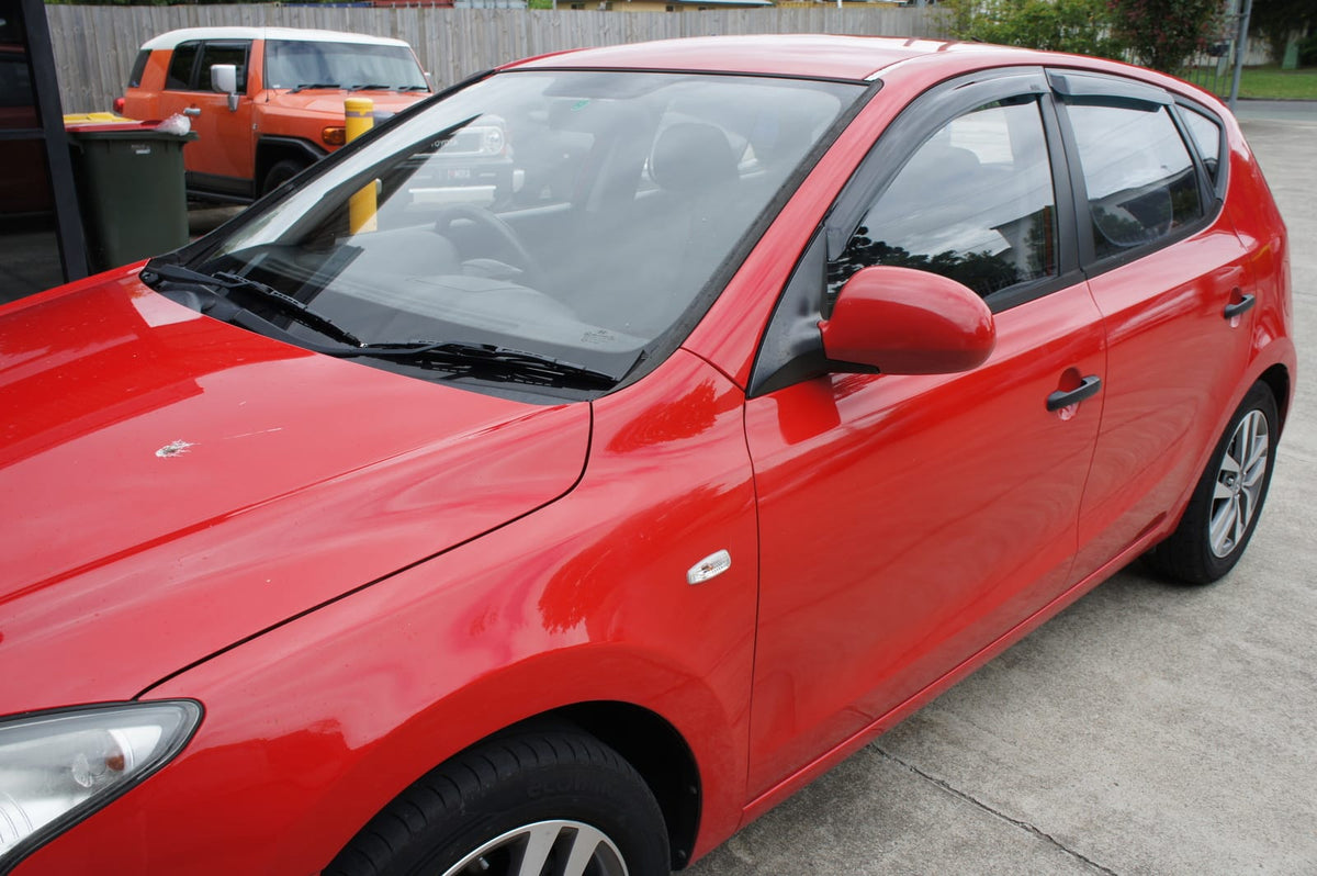 Installed View - Hyundai i30 Hatchback (2007-2012): Premium Window Visors