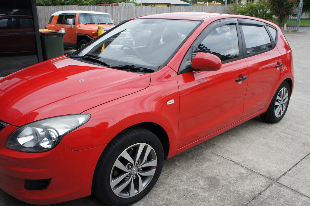 Installed View - Hyundai i30 Hatchback (2007-2012): Premium Window Visors