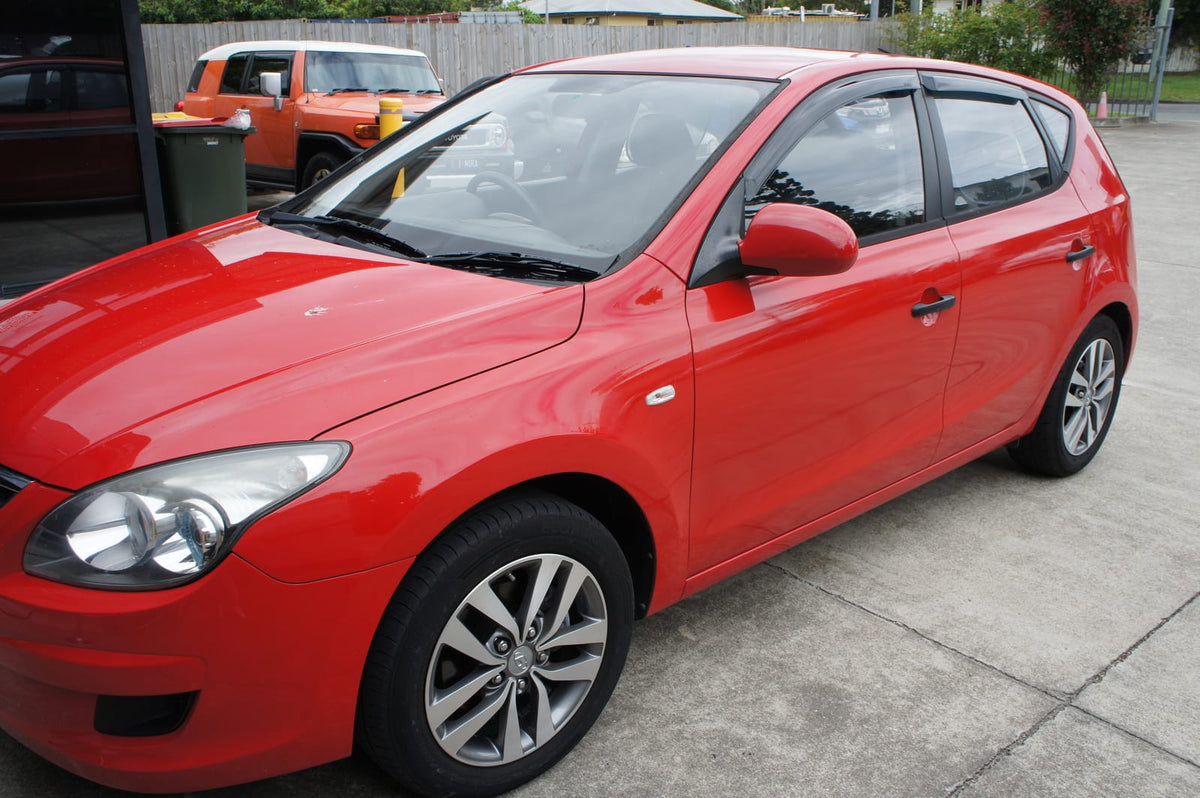 Installed View - Hyundai i30 Hatchback (2007-2012): Premium Window Visors