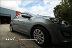 Installed View - Hyundai i30 II (2012-2017): Premium Window Visors