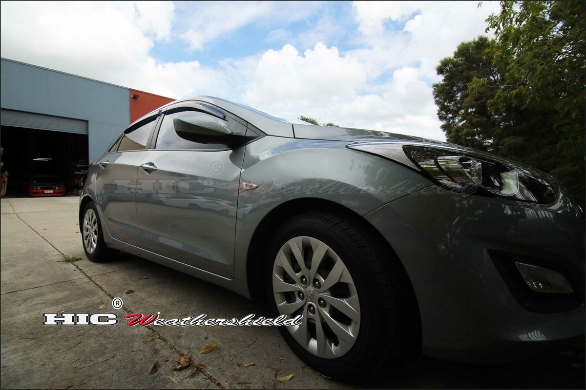 Installed View - Hyundai i30 II (2012-2017): Premium Window Visors
