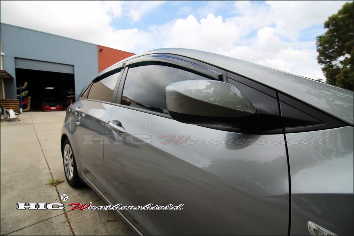 Installed View - Hyundai i30 II (2012-2017): Premium Window Visors