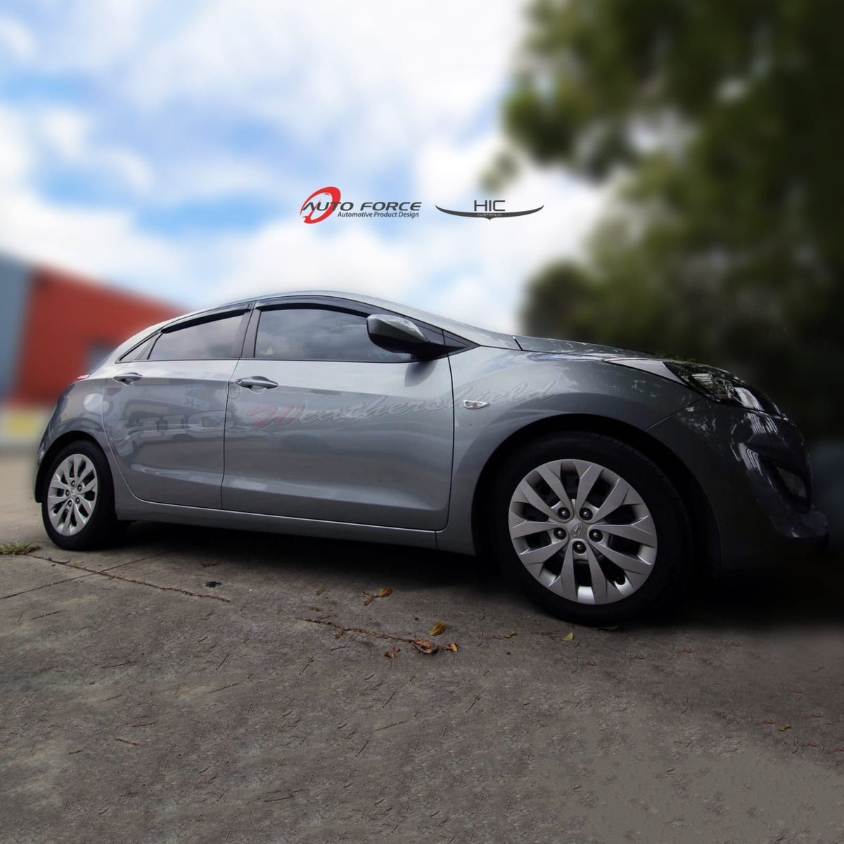 Installed View - Hyundai i30 II (2012-2017): Premium Window Visors