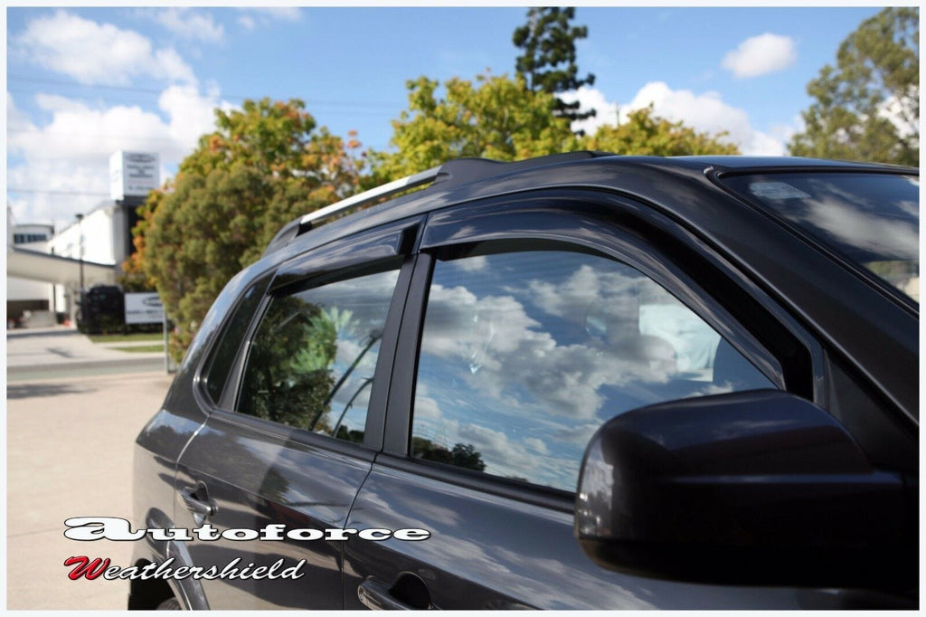 Installed View - Hyundai Tucson 4 Door SUV (2004-2010): Premium Window Visors