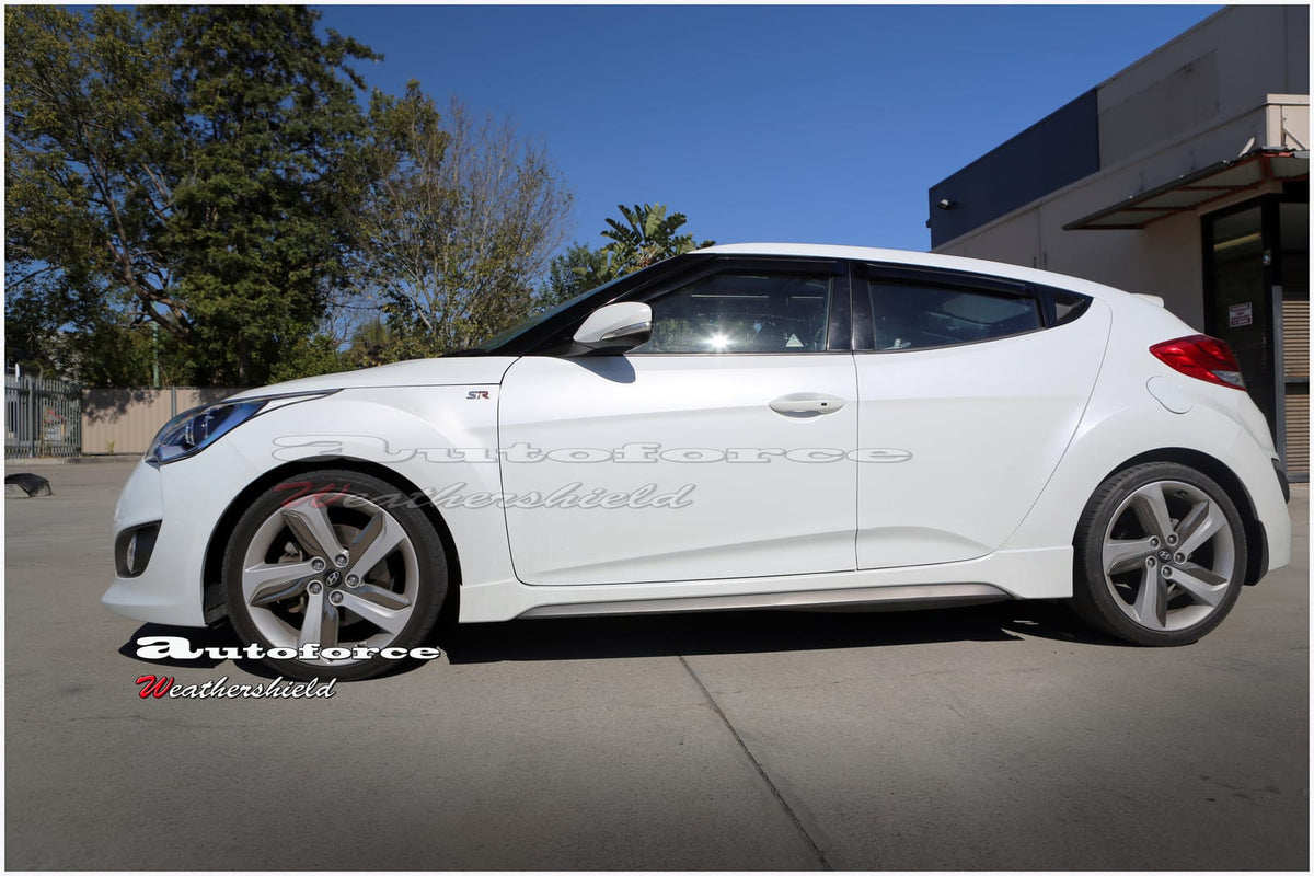 Installed View - Hyundai Veloster 3 Door Coupe (2011-2017): Premium Window Visors