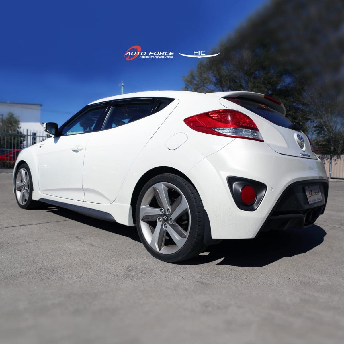 Installed View - Hyundai Veloster 3 Door Coupe (2011-2017): Premium Window Visors